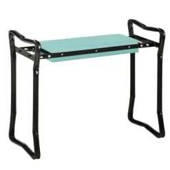 Trädgårdsknäbänk hopfällbar, EVA/stål, max 150 kg, 58x28x49 cm, mörkgrön
