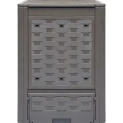 vidaXL Trädgårdskompost brun 60x60x83 cm 300 L plastrotting