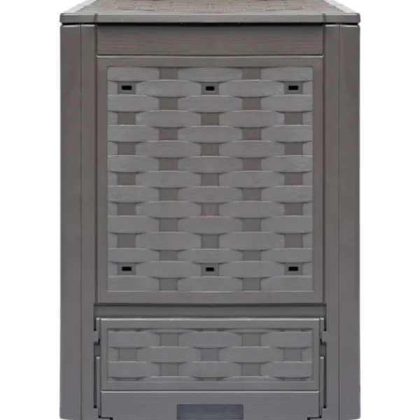 vidaXL Trädgårdskompost brun 60x60x83 cm 300 L plastrotting
