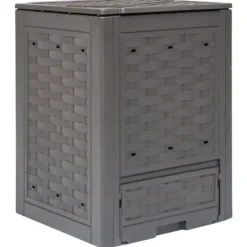 Trädgårdskompost brun 60x60x83 cm 300 L plastrotting - Trädgårdskompost - Trädgårdskomposter - Home & Living
