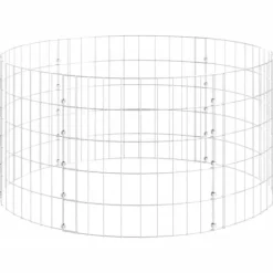 Trädgårdskompost i galvaniserat stål – Väderbeständig och luftgenomtränglig | Diameter: 100 cm | Höjd: 50 cm