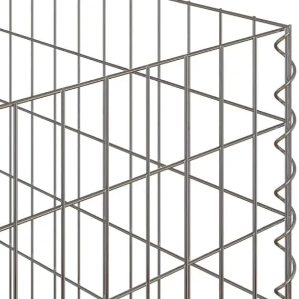 Trädgårdskompost i galvaniserat stål - Modulär stängselpanel | Färg: Metall | Storlek: 100x100x50 cm