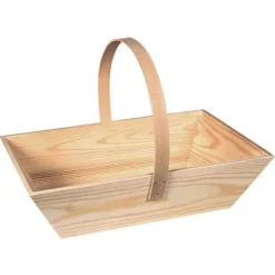 Trädgårdskorg - MEGACREA DIY - Trä - 26.5 x 19.5 x 5.5 cm - Anpassningsbar - Rektangulär