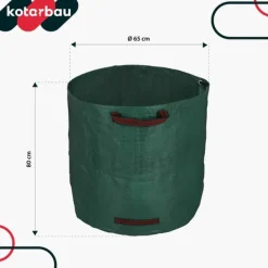 Outlet Trädgårdskorg för löv och gräs, rund, hopfällbar, 270 l, set om 2 Trädgårdskorgar