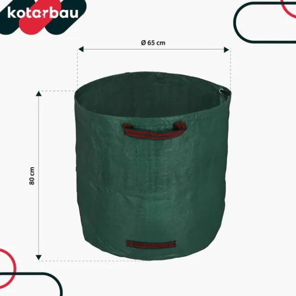 Outlet Trädgårdskorg för löv och gräs, rund, hopfällbar, 270 l, set om 2 Trädgårdskorgar