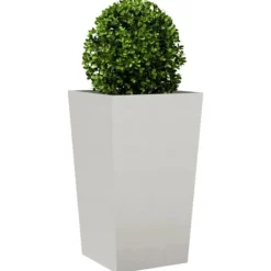 Trädgårdskrukor 2-pack i rostfritt stål | Storlek: 45x45x75 cm | Färg: Silver