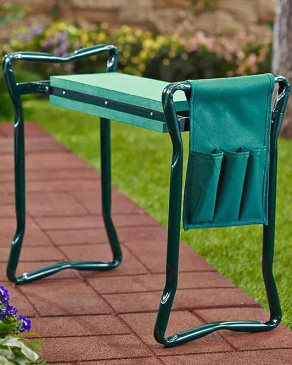 Viking Choice Trädgårdspall - hopfällbar pall - 59x27,5x49 cm - upp till 150kg