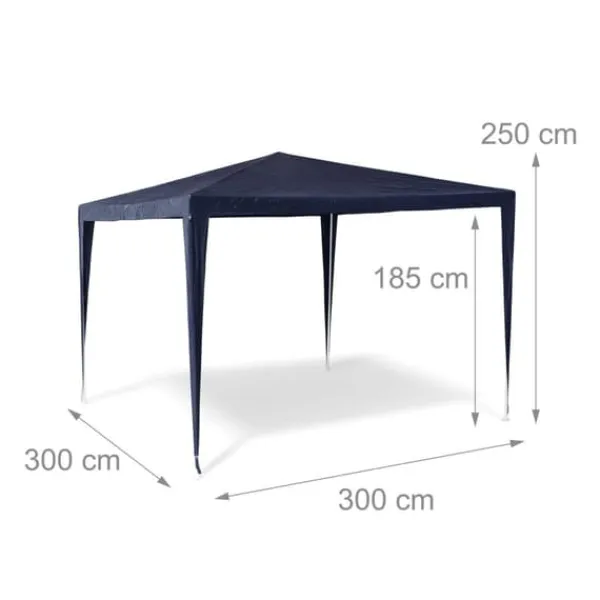 Trädgårdspaviljong, 2,5 x 3 x 3 m, blå