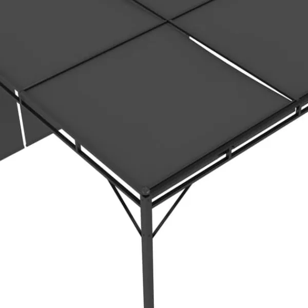 Trädgårdspaviljong med draperier 3x3x2,25 m antracit - Solskydd - Sol Skydd - Home & Living