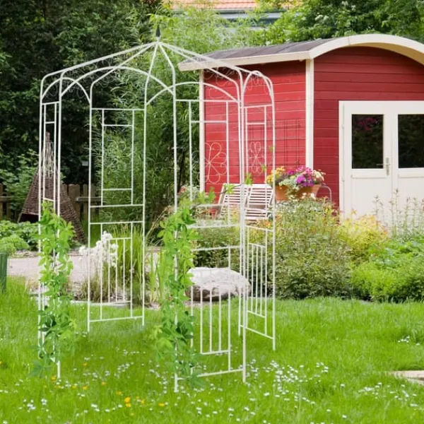 Best Trädgårdspaviljong, Metall, 250x160x160 cm Valvbågar, Spaljéer, Bersåer & Pergolor