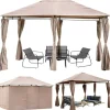 Clearance Trädgårdspaviljong 3x4m med sidoväggar och gardiner, vattentät, STRONG TENT Tält & Lusthus
