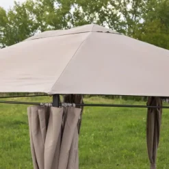 Clearance Trädgårdspaviljong 3x4m med sidoväggar och gardiner, vattentät, STRONG TENT Tält & Lusthus