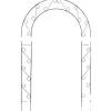 Trädgårdspergola, Elegant Metallbåge, Lämplig för Klätterväxter,svart