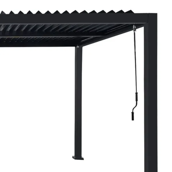 Online TRÄDGÅRDspergola 3x4m justerbart lamelltak ANTRACIT terrass ALUMINIUM Valvbågar, Spaljéer, Bersåer & Pergolor