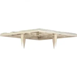 Trädgårdsplattor, 39,5x39,5x2,6 cm, Beige, Plast