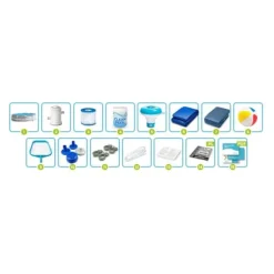 Trädgårdspool i ram 305 x 76 cm 15-i-1 INTEX 26702 + bubbelmaskin GRATIS