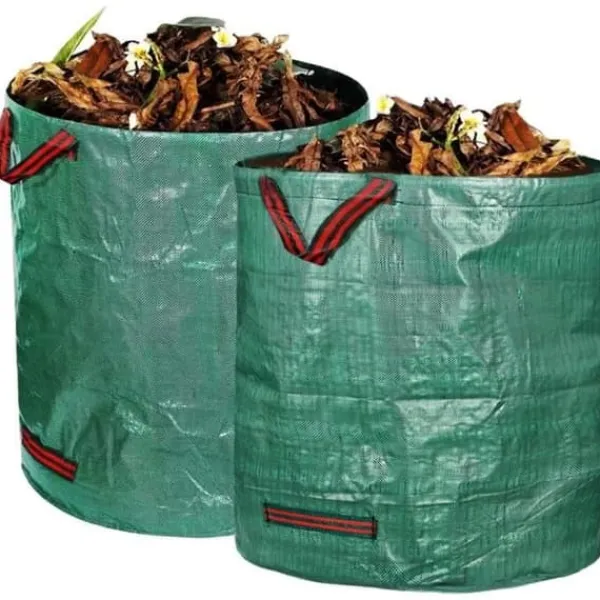 Discount Trädgårdspåsar - Wee - 272L - Grön - Sopsäckar Trädgårdskorgar