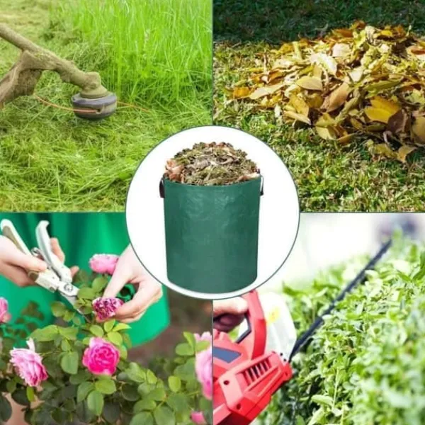 Discount Trädgårdspåsar - Wee - 272L - Grön - Sopsäckar Trädgårdskorgar