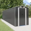 Hot Trädgårdsskjul antracit 192x772x223 cm galvaniserat stål Skjul, Garage & Carports