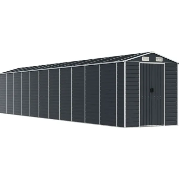 Sale Trädgårdsskjul antracit 191x980x198 cm galvaniserat stål Skjul, Garage & Carports