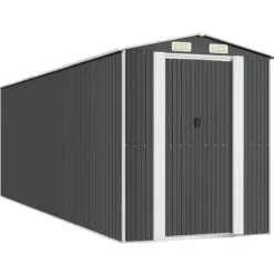 Best Trädgårdsskjul antracit 192x606x223 cm galvaniserat stål Skjul, Garage & Carports