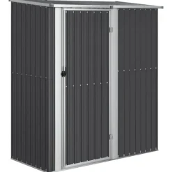 New Trädgårdsskjul antracit 180,5x97x209,5 cm galvaniserat stål Skjul, Garage & Carports