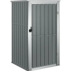 Sale Trädgårdsskjul av galvaniserat stål - Förvaring för redskap | Färg: Grå | Storlek: 88x89x161 cm Skjul, Garage & Carports