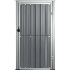 Sale Trädgårdsskjul av galvaniserat stål - Förvaring för redskap | Färg: Grå | Storlek: 88x89x161 cm Skjul, Garage & Carports