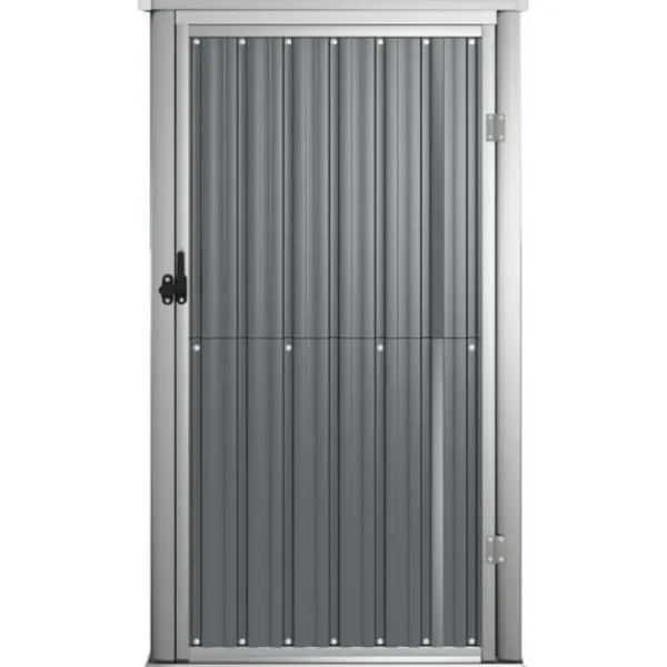 Sale Trädgårdsskjul av galvaniserat stål - Förvaring för redskap | Färg: Grå | Storlek: 88x89x161 cm Skjul, Garage & Carports
