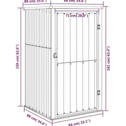Sale Trädgårdsskjul av galvaniserat stål - Förvaring för redskap | Färg: Grå | Storlek: 88x89x161 cm Skjul, Garage & Carports