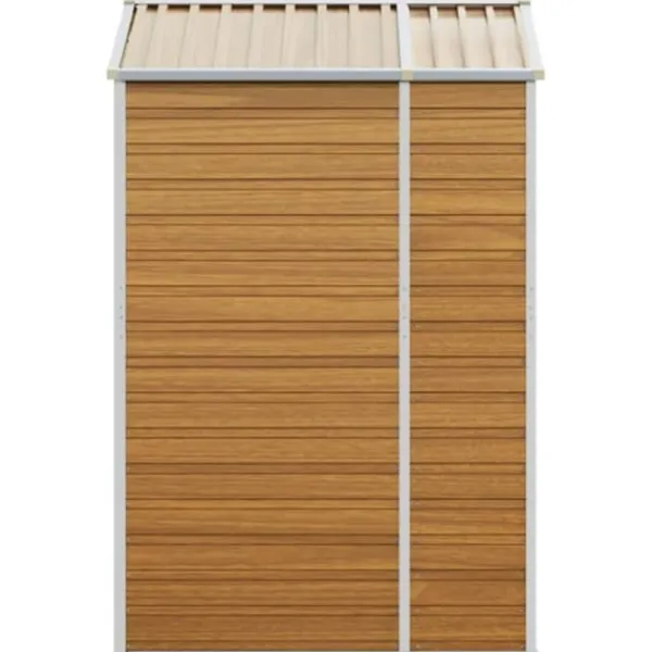 Best Trädgårdsskjul av galvaniserat stål - Utomhusförvaring | Färg: Ljusbrun | Storlek: 191x130x198 cm Skjul, Garage & Carports