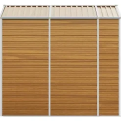 Trädgårdsskjul av galvaniserat stål - Förvaringslösning för verktyg | Färg: Ljusbrun | Storlek: 191x215x198 cm