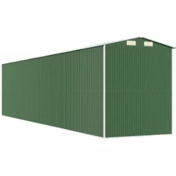 Trädgårdsskjul av galvaniserat stål - Rymligt för utomhusförvaring | Färg: Grön | Storlek: 192x85x223 cm
