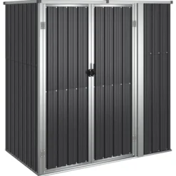 Clearance Trädgårdsskjul av galvaniserat stål för förvaring | Färg: Antracit | Storlek: 161x89x161 cm Skjul, Garage & Carports