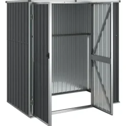 Clearance Trädgårdsskjul av galvaniserat stål för förvaring | Färg: Antracit | Storlek: 161x89x161 cm Skjul, Garage & Carports