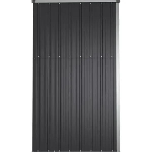 Clearance Trädgårdsskjul av galvaniserat stål för förvaring | Färg: Antracit | Storlek: 161x89x161 cm Skjul, Garage & Carports