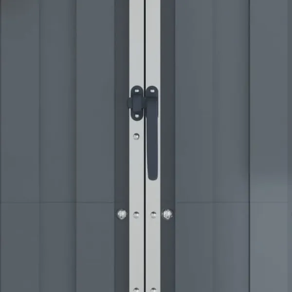 Trädgårdsskjul grå 116x45x175 cm galvaniserat stål - Trädgårdsbord - Trädgårdsskjul - Home & Living Skjul, Garage & Carports