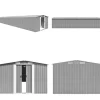 Trädgårdsskjul grå 257x990x181 cm galvaniserat stål - Trädgårdsskjul - Utomhusskjul - Home & Living