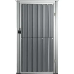 vidaXL Trädgårdsskjul grå 88x89x161 cm galvaniserat stål