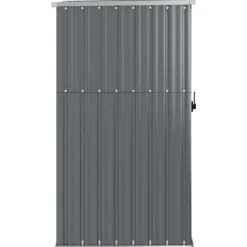 vidaXL Trädgårdsskjul grå 88x89x161 cm galvaniserat stål