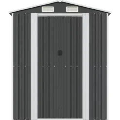 Hot Trädgårdsskjul i antracit - Utomhusförvaring av redskap | Färg: Antracit | Storlek: 192x357x223 cm Skjul, Garage & Carports