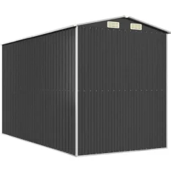 Hot Trädgårdsskjul i antracit - Utomhusförvaring av redskap | Färg: Antracit | Storlek: 192x357x223 cm Skjul, Garage & Carports