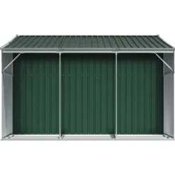 Trädgårdsskjul i galvaniserat stål - Utomhusförvaring | Färg: Grön | Storlek: 277x279x179 cm