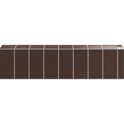 Discount Trädgårdsskjul i galvaniserat stål - Förvaringslösning | Färg: Brun | Storlek: 191x725x198 cm Skjul, Garage & Carports