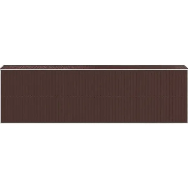 Hot Trädgårdsskjul i galvaniserat stål för redskap och utomhusförvaring | Färg: Mörkbrun | Storlek: 192x689x223 cm Skjul, Garage & Carports