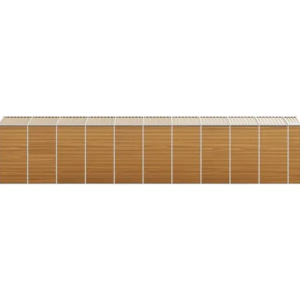 Trädgårdsskjul i galvaniserat stål - Ljusbrun för utomhusförvaring | Storlek: 191x89.5x198 cm
