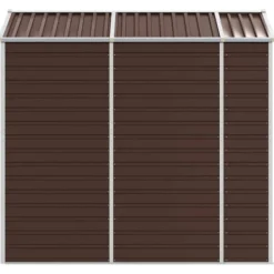 Discount Trädgårdsskjul i galvaniserat stål - Förvaringslösning för verktyg | Färg: Brun | Storlek: 191x215x198 cm Skjul, Garage & Carports