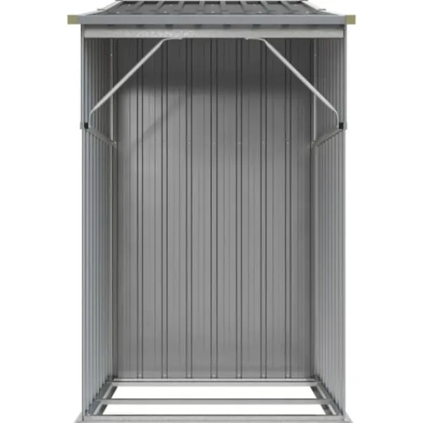 Sale Trädgårdsskjul med ventilering - Robust förvaring i galvaniserat stål | Färg: Grå | Storlek: 277x93x179 cm Skjul, Garage & Carports