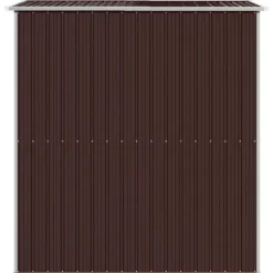 Outlet Trädgårdsskjul mörkbrun 192x191x223 cm galvaniserat stål - Trädgårdsbod - Trädgårdsboder - Home & Living Skjul, Garage & Carports
