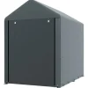 Discount Trädgårdsskjul/lager­tält, robust och vädertåligt, stålram, 1,2×1,8×1,6 m, mörkgrå Skjul, Garage & Carports